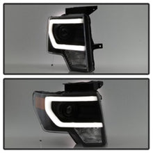 Load image into Gallery viewer, xTune Ford F150 Projector Headlights - Light Bar DRL - Black PRO-JH-FF15009-LBDRL-BK