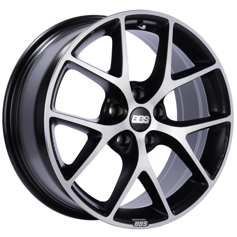 BBS SR 17x7.5 5x114.3 ET42 Satin Black Diamond Cut Face Wheel -82mm PFS/Clip Required