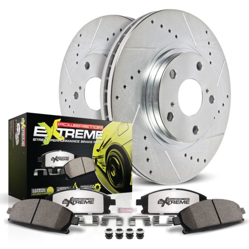 Power Stop 2015 Subaru Legacy Front Z26 Street Warrior Brake Kit