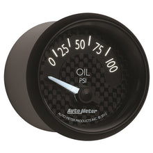 Load image into Gallery viewer, Autometer GT Series 52mm Short Sweep Electronic 0-100 psi Oil Pressure