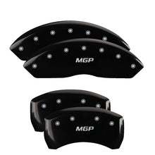 Load image into Gallery viewer, MGP 4 Caliper Covers Engraved Front &amp; Rear MGP Black Finish Silver Char 2014 Toyota Tundra