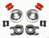 Wilwood D154 P/S Park Brake Kit Red Chevy C-10 2.42 Offset 5-lug