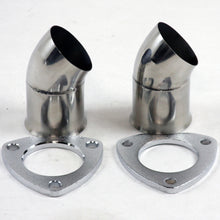 Load image into Gallery viewer, Granatelli 2.5in 304SS Turn Down w/3-Bolt Flange &amp; Gaskets (Pair)