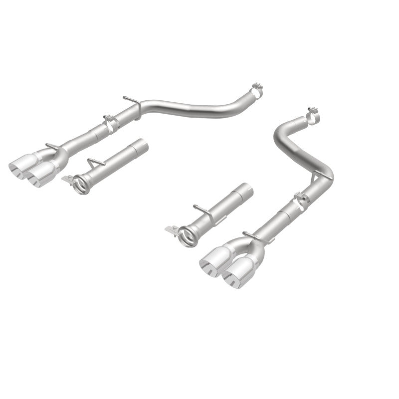 MagnaFlow Axle-Back, SS, 2.5in, Quad Split Rear 3.5in Tip 2015 Dodge Challenger R/T 5.7L