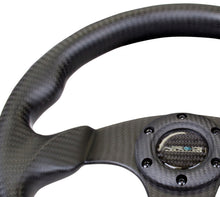 Load image into Gallery viewer, NRG Carbon Fiber Steering Wheel (320mm) Flat Bottom Matte Black Carbon