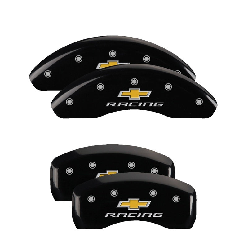 MGP 4 Caliper Covers Engraved F & R Chevy Racing Black Finish Silver Char 2016 Chevrolet Cruze