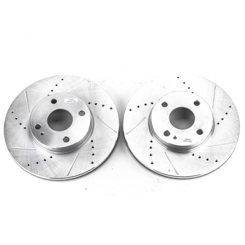 Power Stop 2016 Scion iA Front Evolution Drilled & Slotted Rotors - Pair