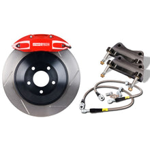 Load image into Gallery viewer, StopTech 05-10 Ford Mustang ST-40 355x32mm Red Caliper Drilled Rotors Front Big Brake Kit