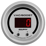 Autometer 52.4mm Silver Switchable 0-1600 PSI/0-110 BAR Vacuum/Boost Ultra-Lite Elite Digital Gauge