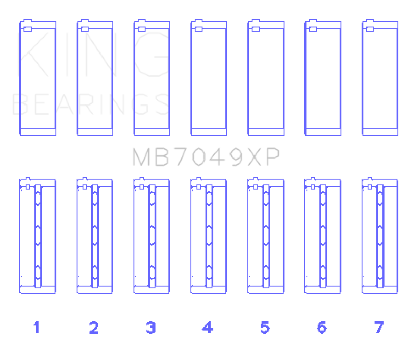 King Engine Bearings Toyota 1FZFE (Size STD) Performance Main Bearing Set