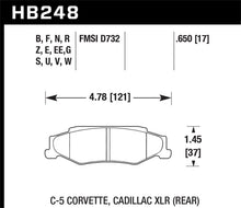 Load image into Gallery viewer, Hawk 97-12 Corvette/01-04 Z06/05-09 Z51 HT-10 Race Rear Brake Pads