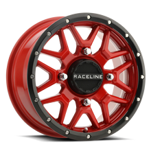 Load image into Gallery viewer, Raceline A94R Krank 15x7in / 4x156 BP / 10mm Offset / 132.5mm Bore - Red &amp; Black Lip Wheel