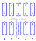 King Engine Bearings Performance Ford ZETEC 1.6L/1.8L/2.0L Main Race Bearing Set