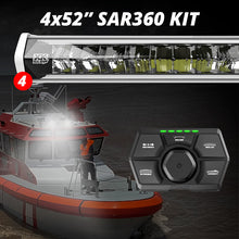 Load image into Gallery viewer, XK Glow SAR360 Light Bar Kit Emergency Search and Rescue Light System White (4) 52In