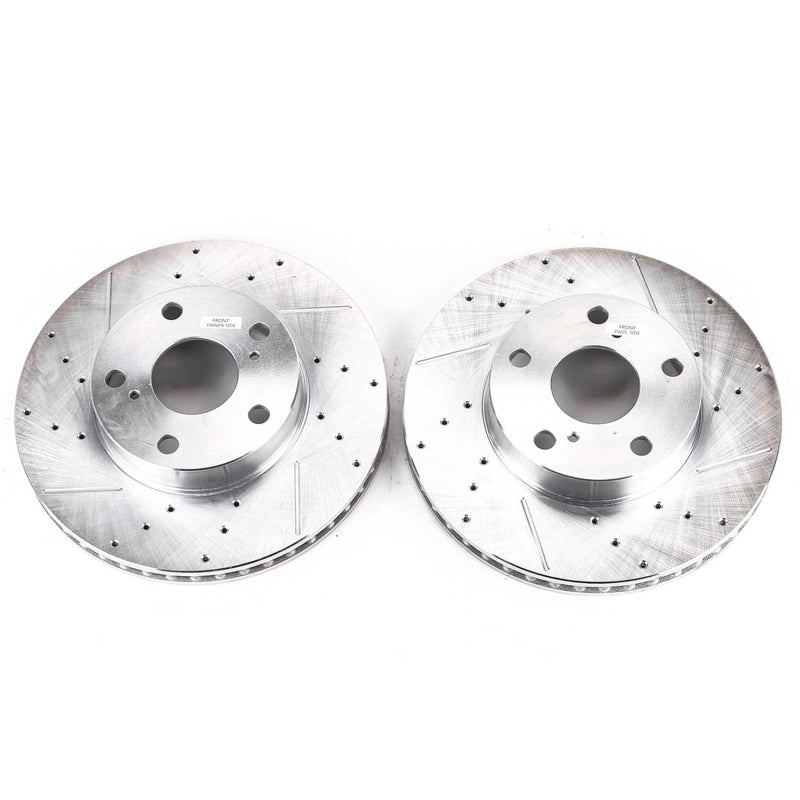 Power Stop 05-15 Toyota Tacoma Front Evolution Drilled & Slotted Rotors - Pair