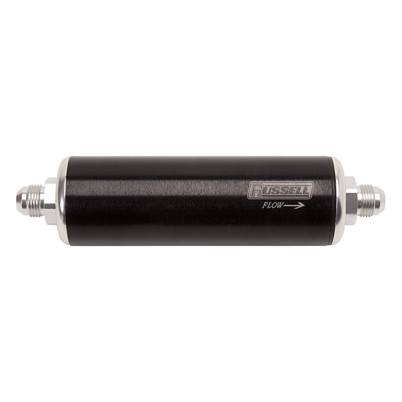 Russell Performance Black/Silver Anodized Aluminum (8-1/4in Length -10 to -6 male inlet/outlet)