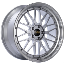 BBS LM 19x9 5x120 ET44 Diamond Silver Center Diamond Cut Lip Wheel - 82mm PFS Required