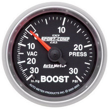 Load image into Gallery viewer, Autometer Sport-Comp II 52mm 30 PSI Mechanical Boost Vacumm Gauge