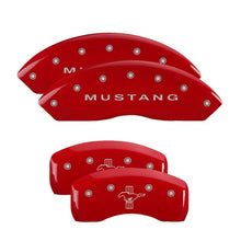 Load image into Gallery viewer, MGP Front set 2 Caliper Covers Engraved Front MGP Red finish silver ch