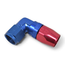 Load image into Gallery viewer, Russell Performance -10 AN Red/Blue 90 Degree Forged Aluminum Swivel Hose End