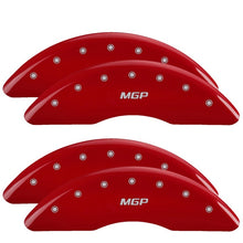 Load image into Gallery viewer, MGP 4 Caliper Covers Engraved Front &amp; Rear MGP Red finish silver ch