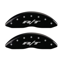 Load image into Gallery viewer, MGP 4 Caliper Covers Engraved Front &amp; Rear RT Black finish silver ch