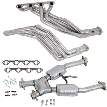 Load image into Gallery viewer, BBK 94-95 Ford Mustang 5.0L 1-5/8 Long Tube Headers w/High Flow Catted X-Pipe (Silver Ceramic)