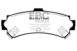 EBC 95-97 Nissan Sentra 1.6 Ultimax2 Rear Brake Pads