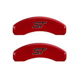 MGP 4 Caliper Covers Engraved Front & Rear No Bolts/St Red Finish Silver Char 2018 Ford Fusion