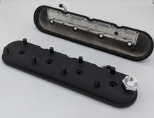 Load image into Gallery viewer, Granatelli 96-22 GM LS Standard Height Valve Cover w/Angled Coil Mount - Blk Wrinkle (Pair)