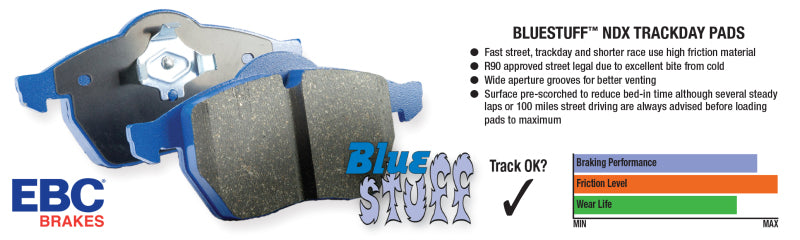 EBC 01-02 Subaru Impreza 2.0 Turbo WRX Bluestuff Front Brake Pads