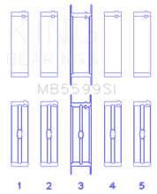 Load image into Gallery viewer, King Engine Bearings International 421CI/446CI V8 (STD Size) Crankshaft Main Bearing Set