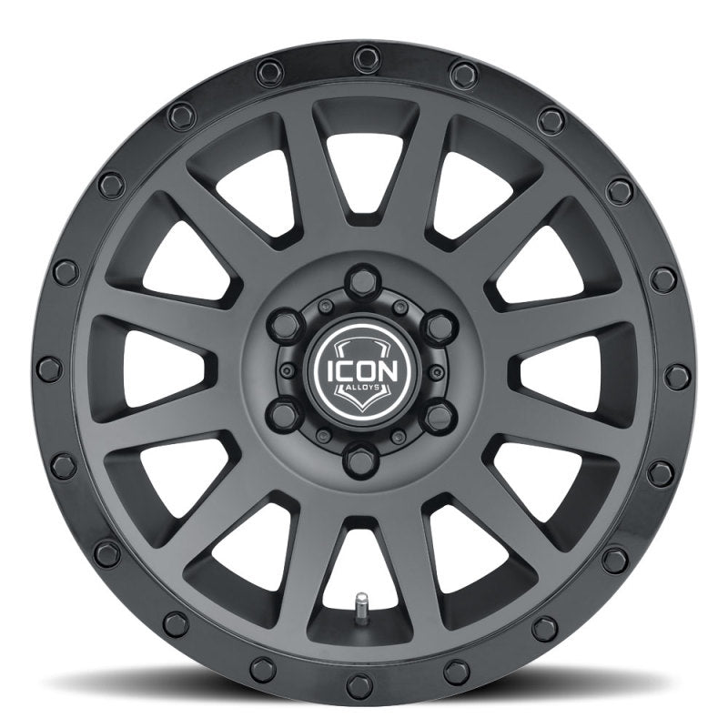 ICON Compression 17x8.5 6x5.5 25mm Offset 5.75in BS 95.1mm Bore Double Black Wheel