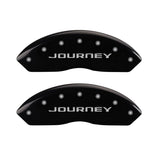 MGP 4 Caliper Covers Engraved Front & Rear With out stripes/Journey Black finish silver ch