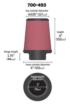 Load image into Gallery viewer, Airaid Universal Air Filter - Cone 3 x 6 x 4 5/8 x 6