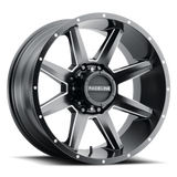 Raceline 954M Stryker 17x8.5in / 8x165.1 BP / 0mm Offset / 125.2mm Bore - Satin Black & Milled Wheel