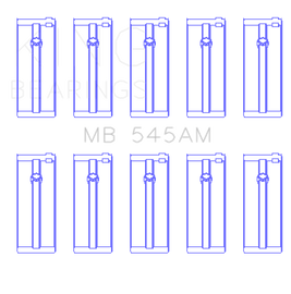 King Engine Bearings Ford N4A/Ne/L/N/Jcc/Lcj/Lse (Size +0.25mm) Main Bearing Set