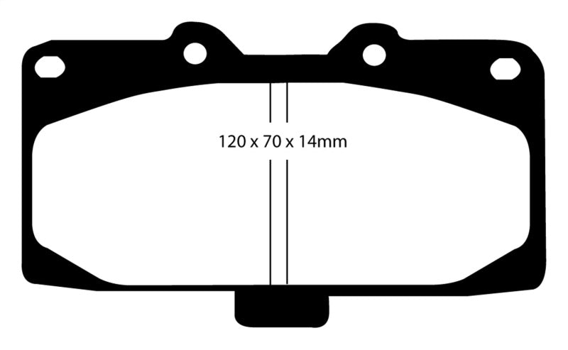 EBC 89-95 Nissan Skyline (R32) 2.6 Twin Turbo GT-R Yellowstuff Front Brake Pads