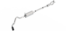 Borla S-Type Cat-Back 17-19 Ford F-250/350 Super Duty Side Exit Exhaust - Black Chrome Tip