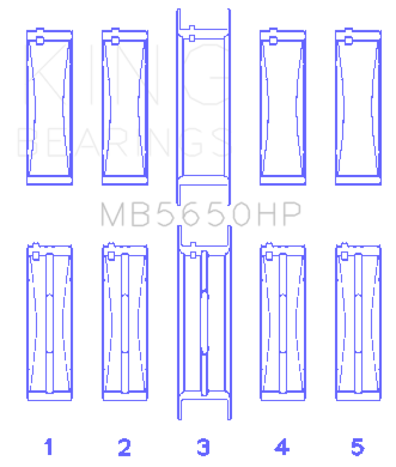King Engine Bearings Ford 370/429/460 16V OHV (Standard Size) Crankshaft Main Bearing Set
