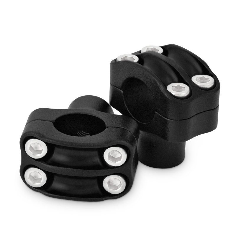 Burly Brand Reaper Riser Clamp 1-1/2in Tall for 1in Bar, Set - Texture Black