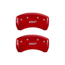 Load image into Gallery viewer, MGP Rear set 2 Caliper Covers Engraved Rear MGP Red finish silver ch