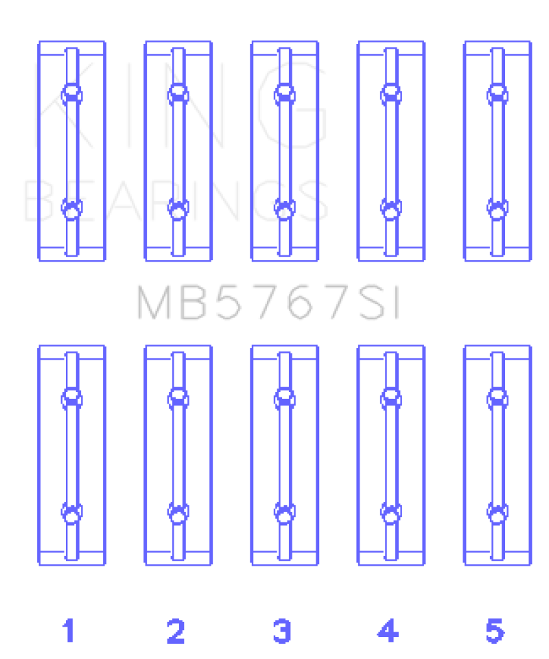 King Engine Bearings Nissan HR15/16DE (Size STD) Main Bearing Set