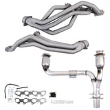 BBK 09-24 Ram 1500 Hemi 5.7L 1-3/4 Long Tube Headers w/High Flow Catted Y-Pipe (Ti Ceramic)