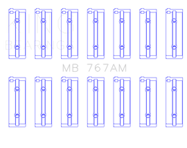 King Engine Bearings Toyota 2M/4M/5ME/5MGE/7MGE/7MGTE (Size +1.0) Main Bearing Set