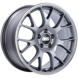 BBS CH-R 18x8.5 5x112 ET38 Satin Titanium Polished Rim Protector Wheel -82mm PFS/Clip Required