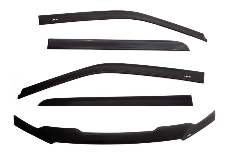 AVS 07-14 Toyota FJ Cruiser Ventvisor & Aeroskin Deflector Combo Kit - Matte Black