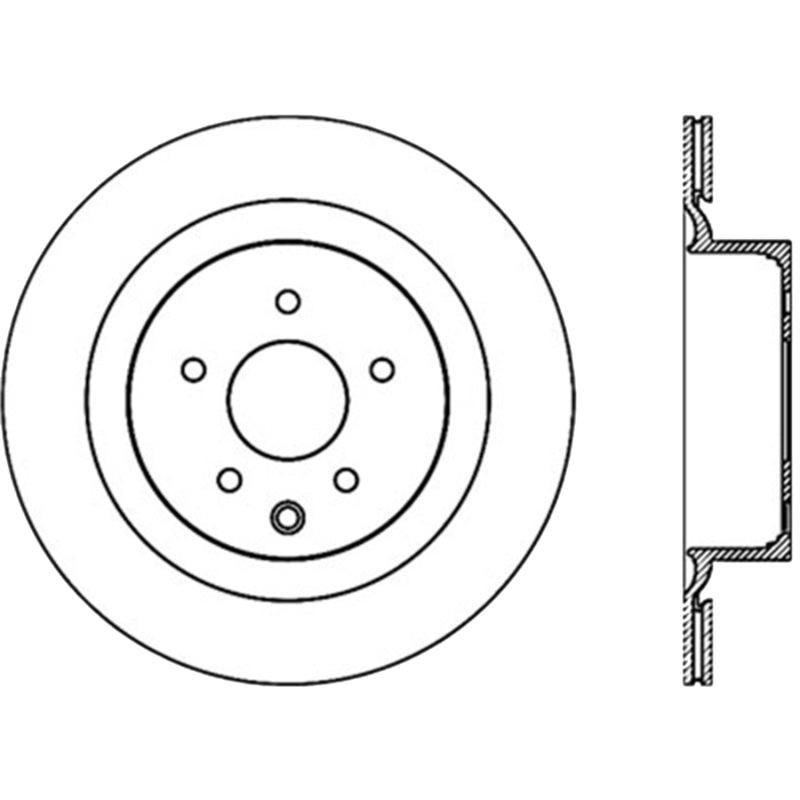 StopTech Power Slot 09 Nissan 370z / 08-09 Infiniti G37 Slotted Rear Left CRYO Rotor