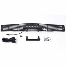 Load image into Gallery viewer, Putco 15-17 Ford F-150 Bumper Grille Insert- SS Blk Bar Design w/Heater Plug &amp; 10in Luminix Lightbar