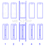 King Engine Bearings Ford 302 5.0L Windsor (Size STDX) Main Bearing Set